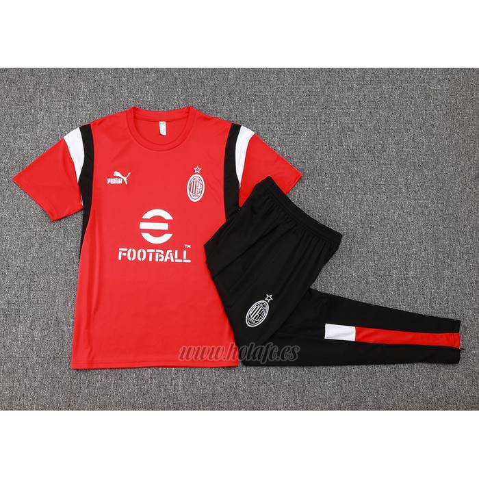 Chandal del AC Milan Manga Corta 2023-2024 Rojo